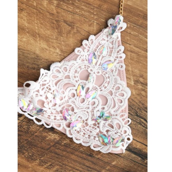 Rhinestone Crocheted Bikini - Picture 3 of 6